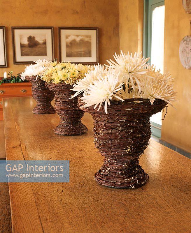 Vases made from twigs