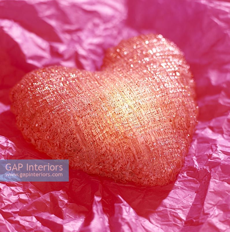 Close-up of a heart shaped pillow