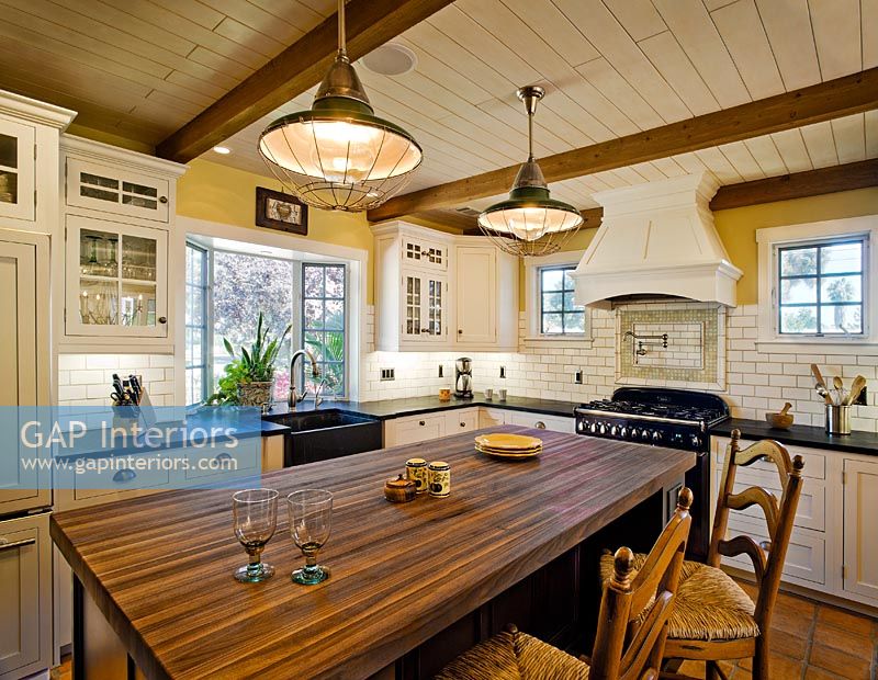 Kitchen in spanish style home