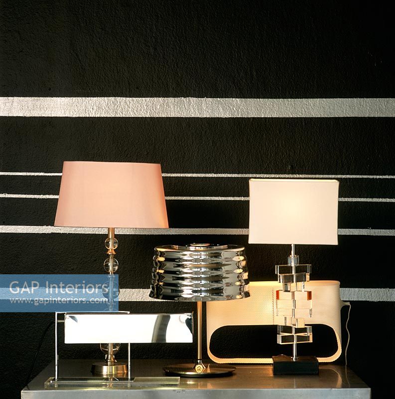 Detail of contemporary lamps