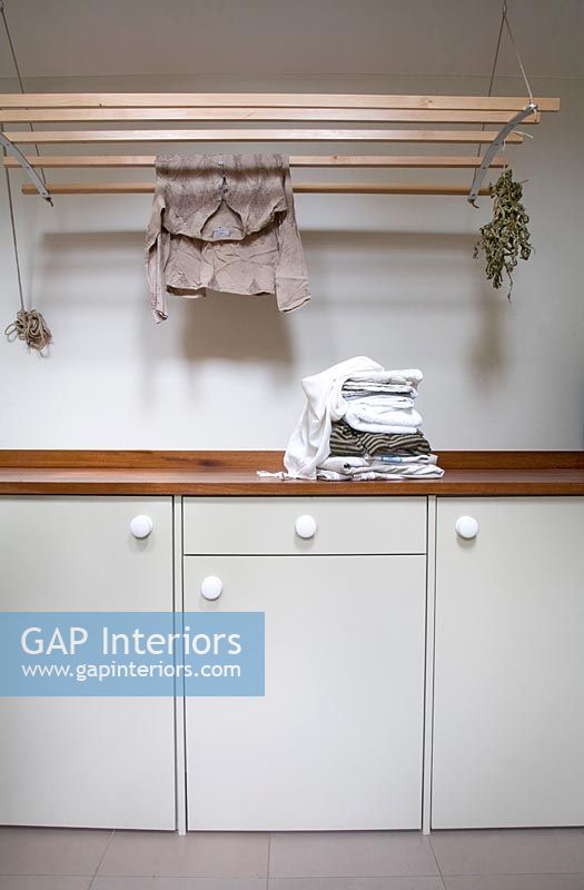 Clothes in utility room 