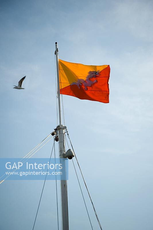 Flag on mast