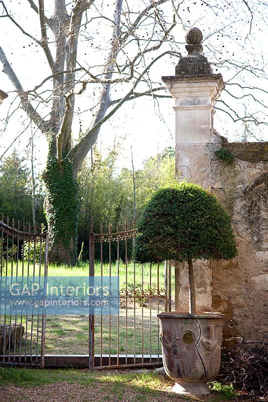Large gates to country house