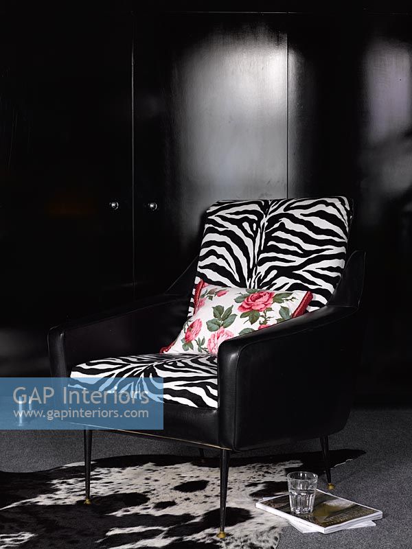 Black and white armchair