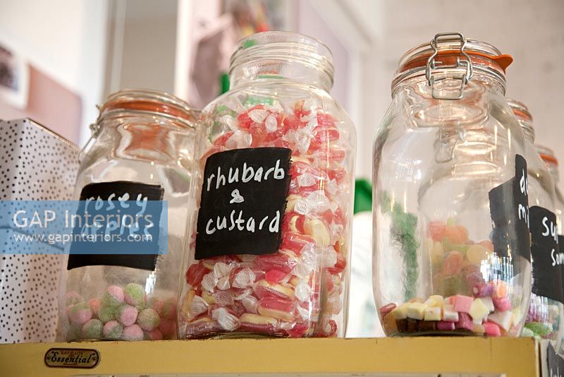 Sweets in glass jars 