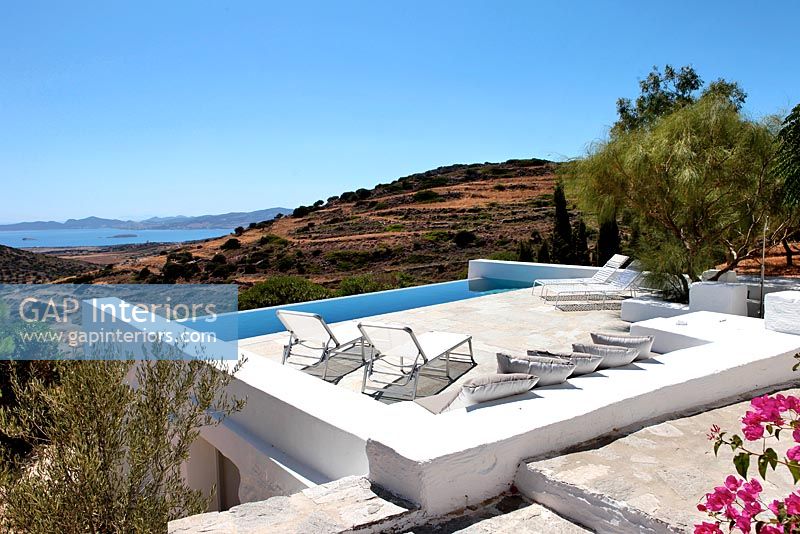 Villa swimming pool with scenic views