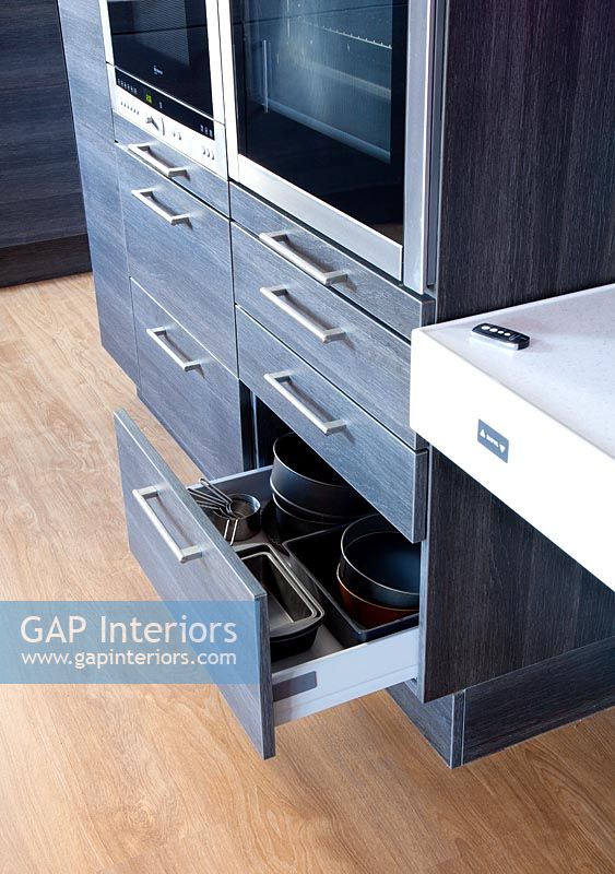 Contemporary kitchen drawers