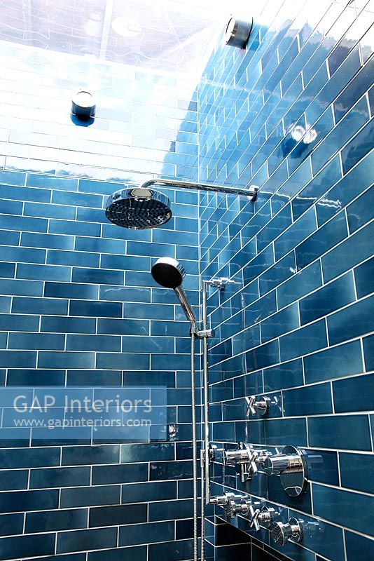 Modern shower with hydromassage