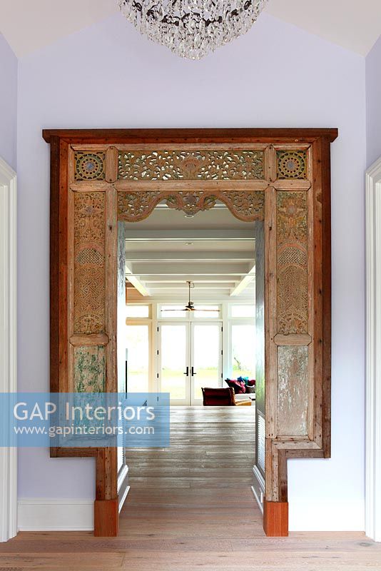 Ornate carved door frame