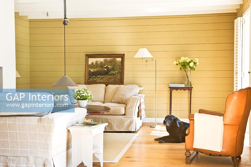 Yellow living room

