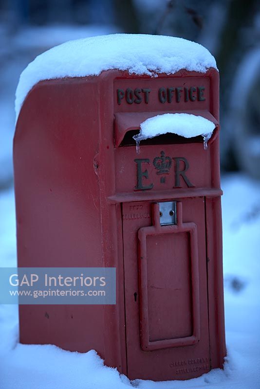 Post box in snow