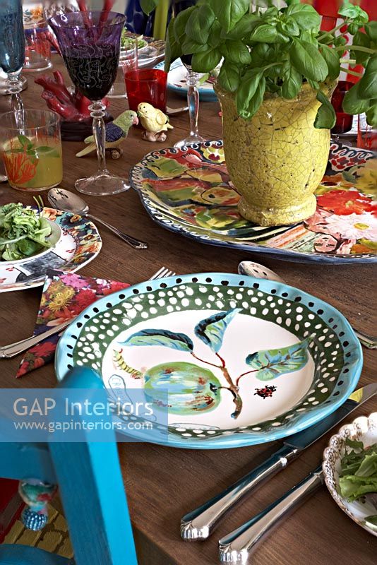 Colourful tableware