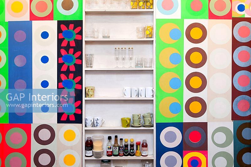 Colourful cupboards