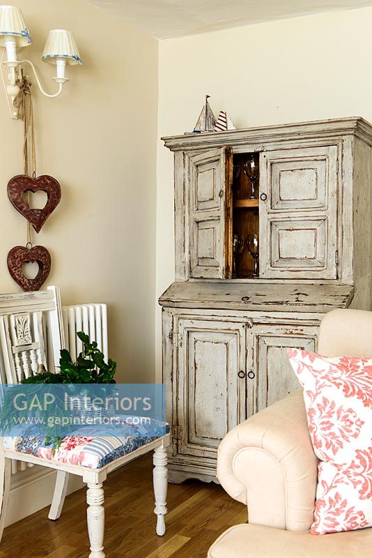 Distressed wooden cabinet