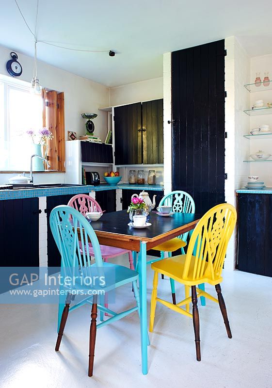 Colourful kitchen furniture