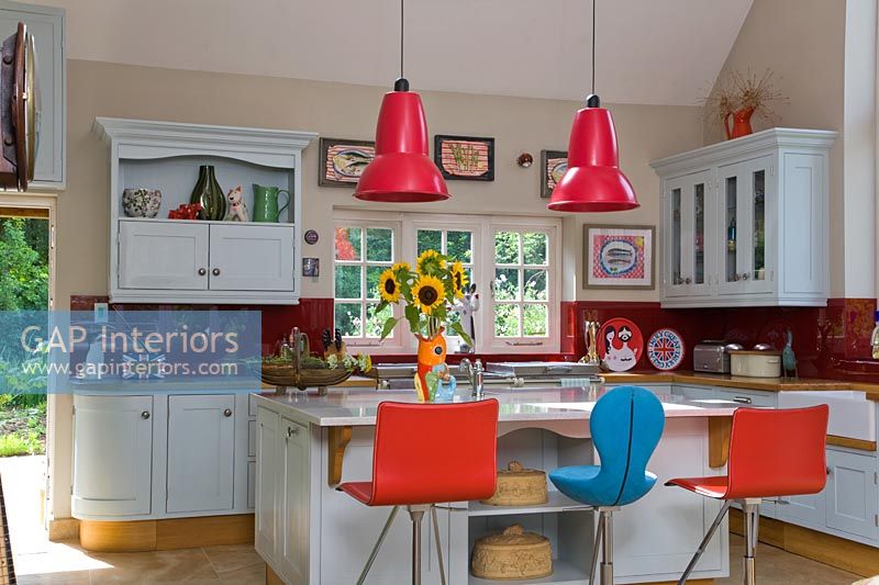 Colourful modern kitchen