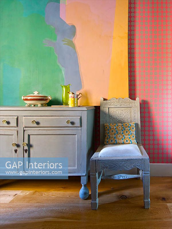 Painted wooden furniture