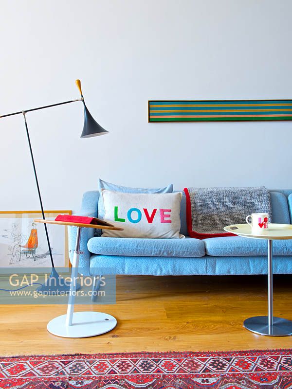 Modern living room furniture including Bleep lamp by Conran
