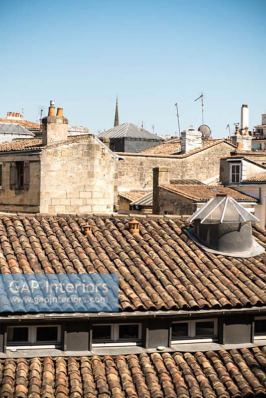 View over rooftops, Bordeaux, France