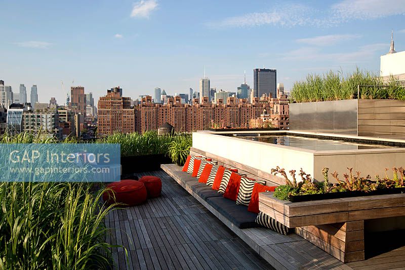 Roof garden with city view