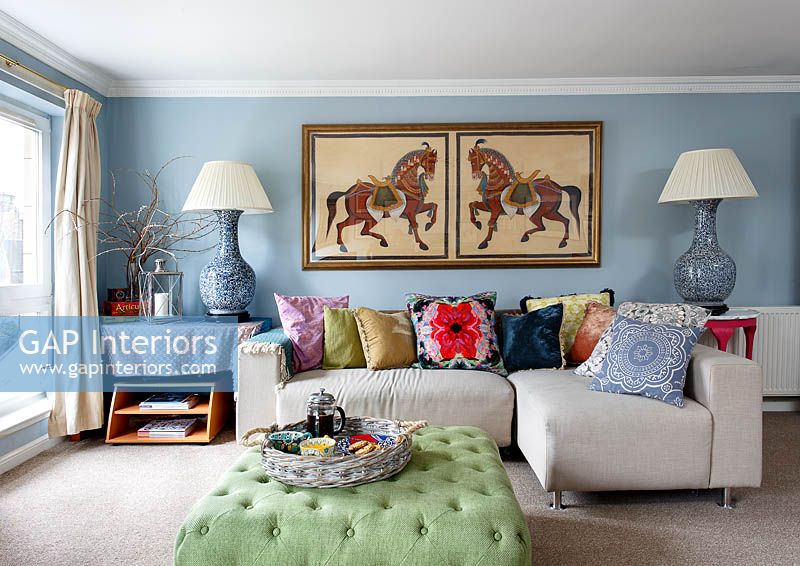 Colourful modern living room
