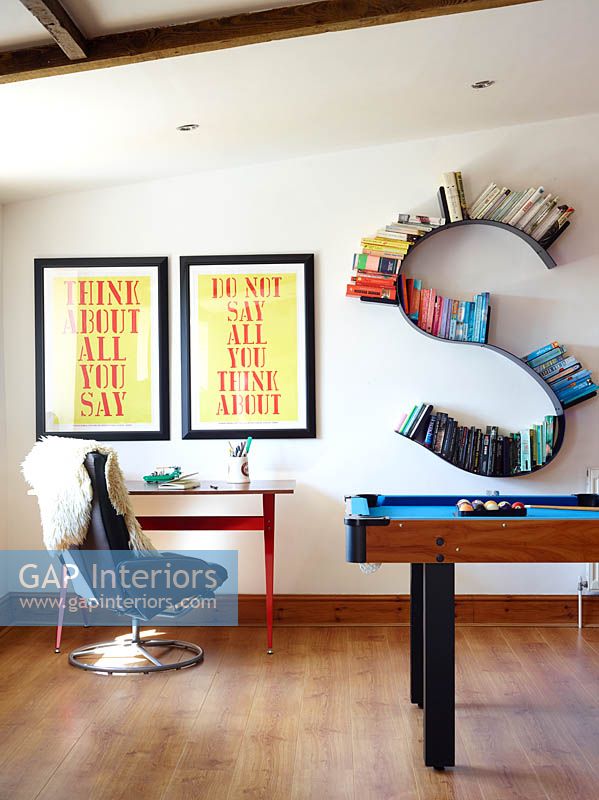 Games room, posters by Anthony Burrill