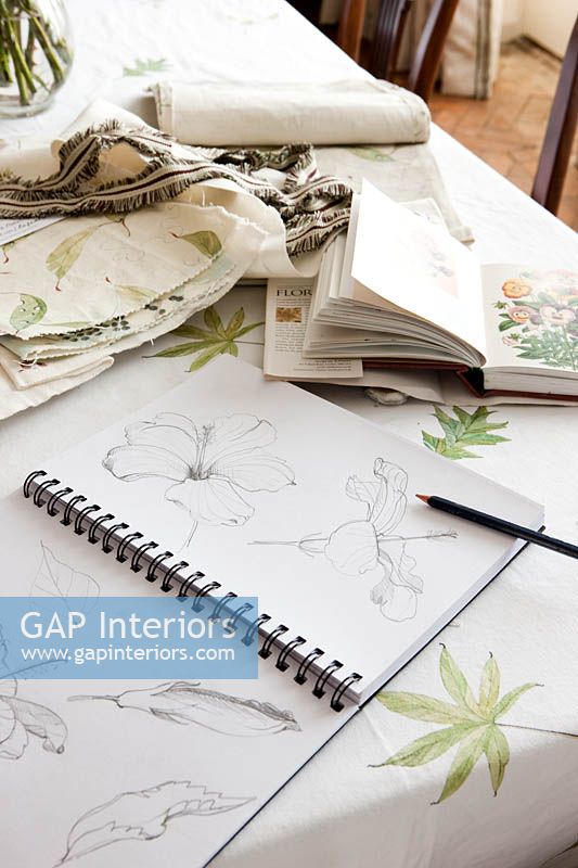Sketchbooks with art by Holly Lasseter