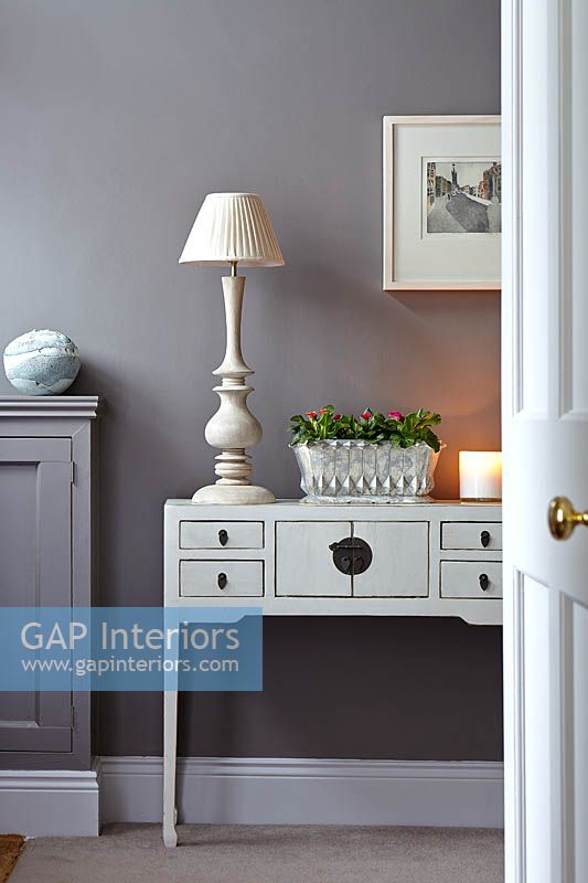 White console table