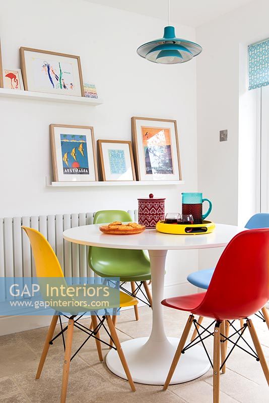 Colourful dining area