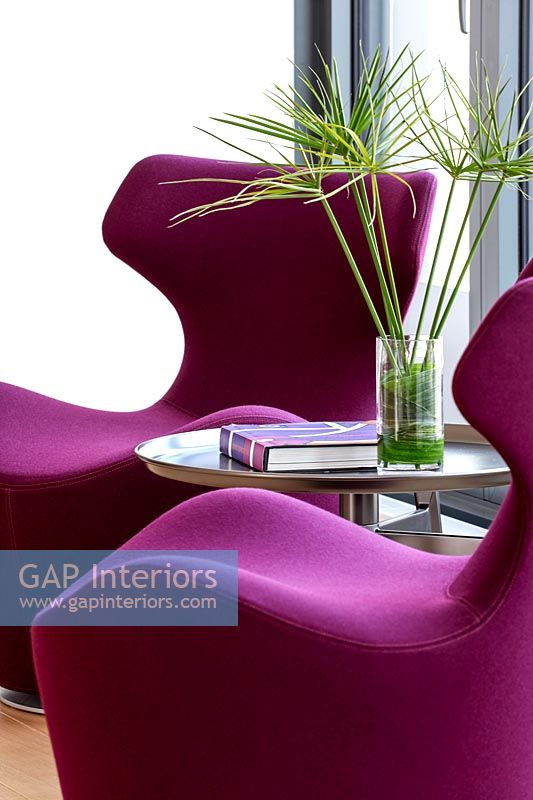 Purple armchairs 