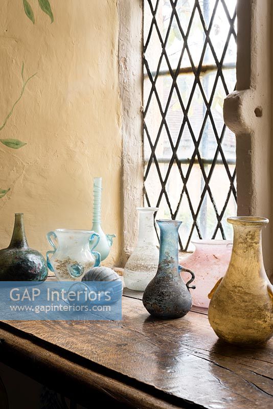 Roman glassware and urns