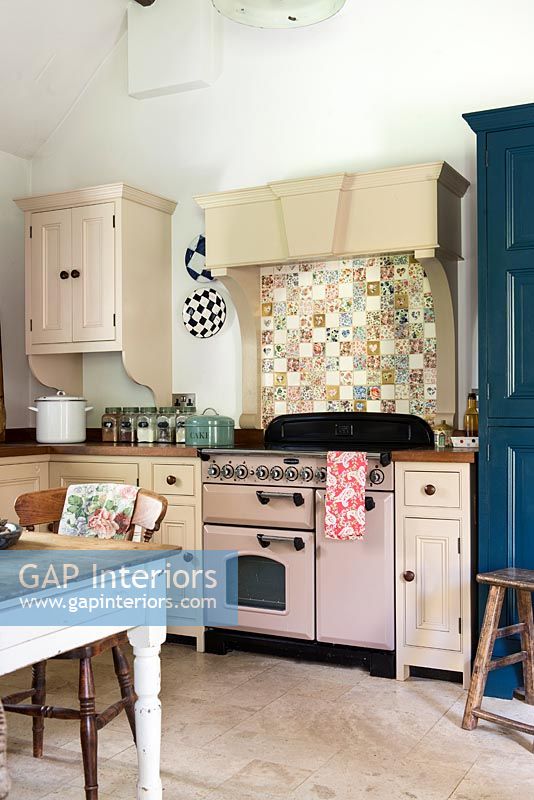 Country style kitchen with range cooker