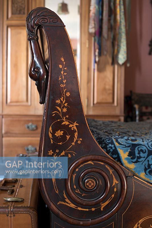 Antique french bed detail