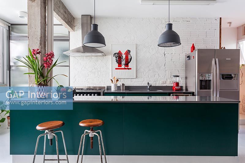 Modern colourful kitchen
