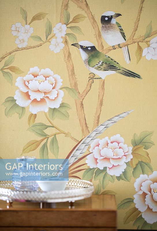 Detail of patterned wallpaper