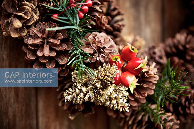 Detail of Christmas wreath 