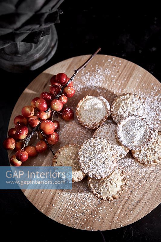 Christmas mince pies and crabapples