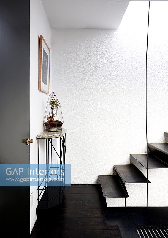 Contemporary staircase and hallway 