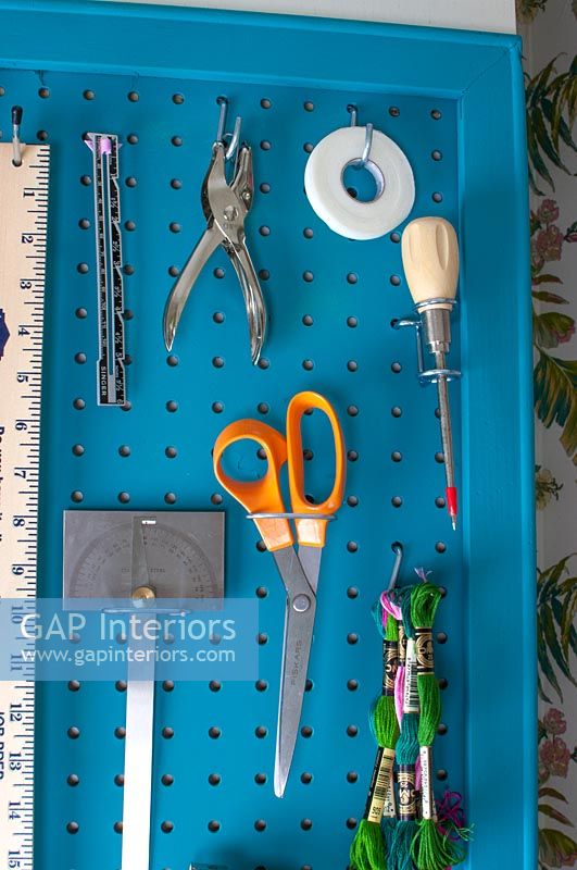 Space saving wall mounted organiser for tools and accessories 