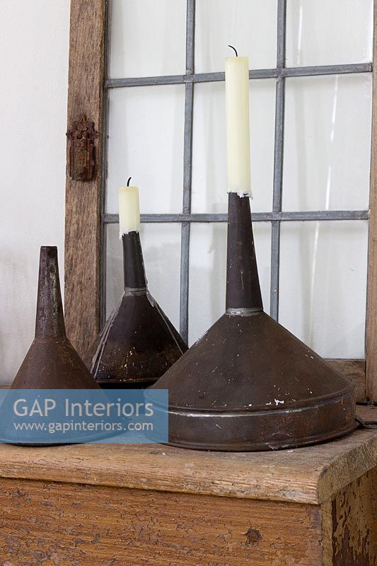 Rustic candle holders 