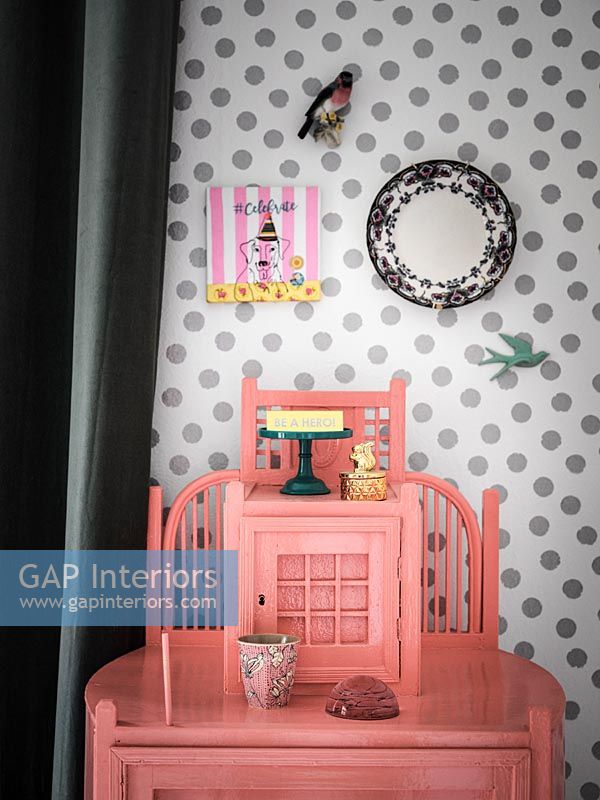 Pink vintage cabinet 