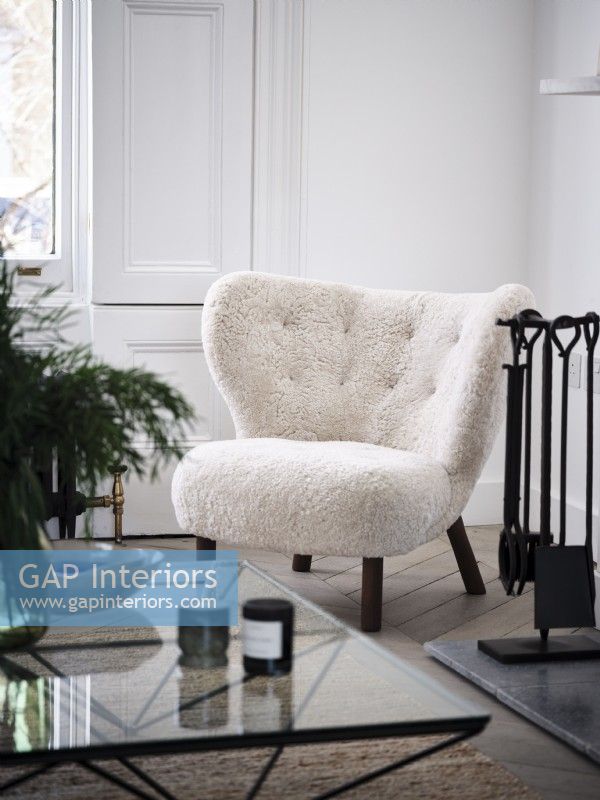 Soft white armchair