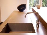 Detail of contemporary kitchen sink