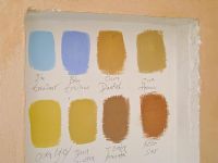 Paint samples on wall