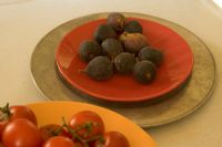 Fresh figs on country kitchen table 