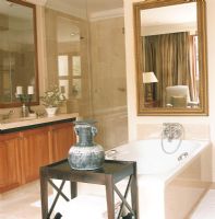 Classic bathroom with antique pottery