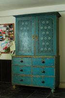 Blue painted dresser