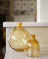 Detail of glass vases