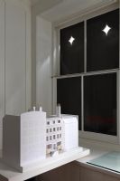 Detail of architectural models in office 