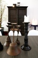 Candlesticks on table 